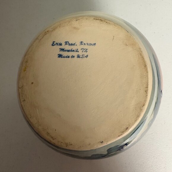 Ellis Prod Pottery Vintage Clay Pitcher with Desert Motif Signed by Artist 1994 - Picture 6 of 7